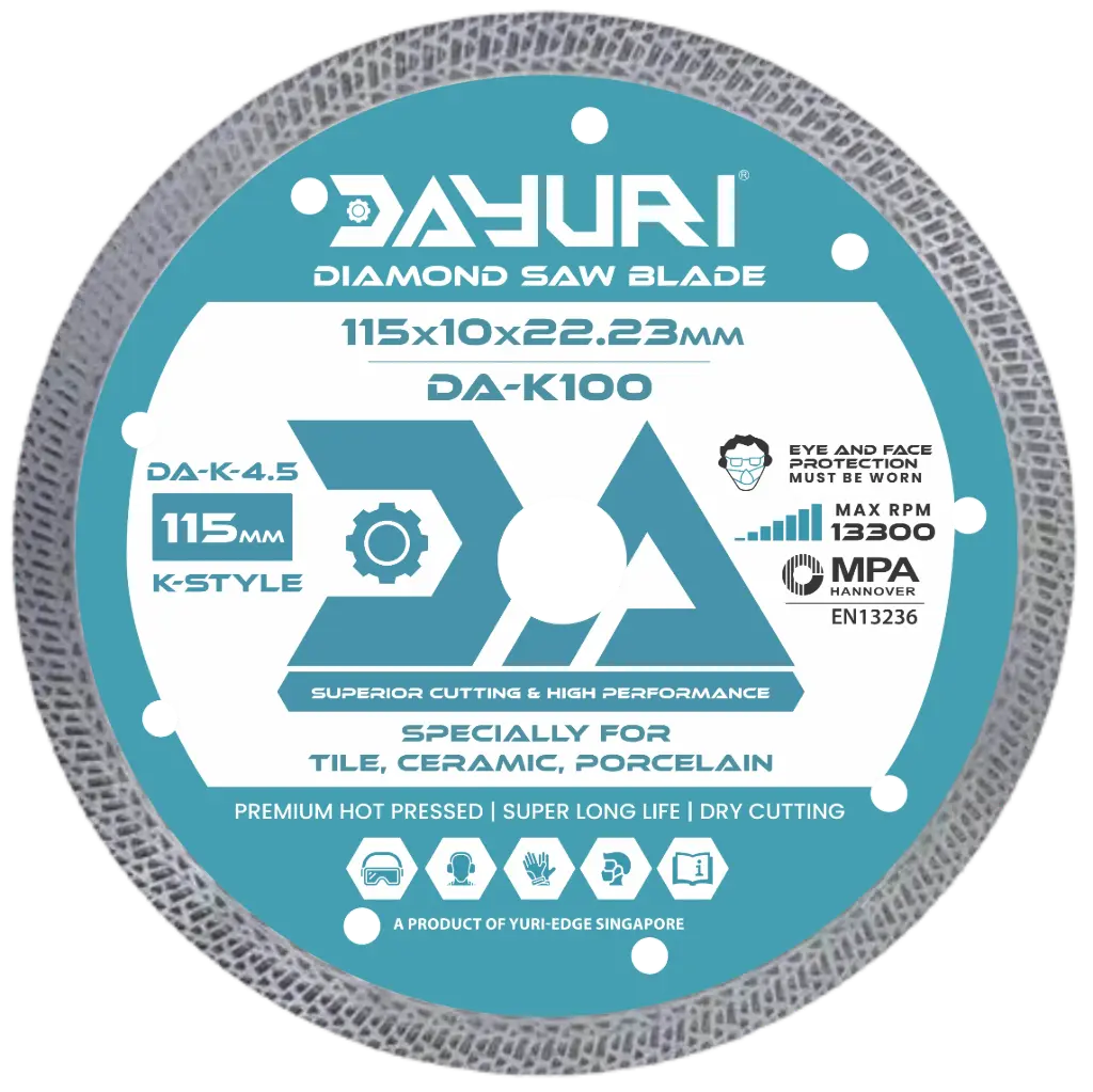 115X10X22.23MM K-STYLE DIAMOND SAW BLADE DA-K100