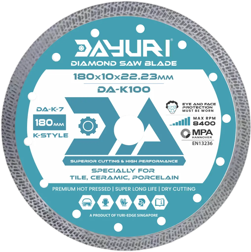 180X10X22.23MM K-STYLE DIAMOND SAW BLADE DA-K100
