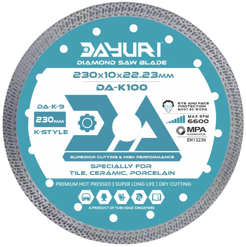 230X10X22.23MM K-STYLE DIAMOND SAW BLADE DA-K100