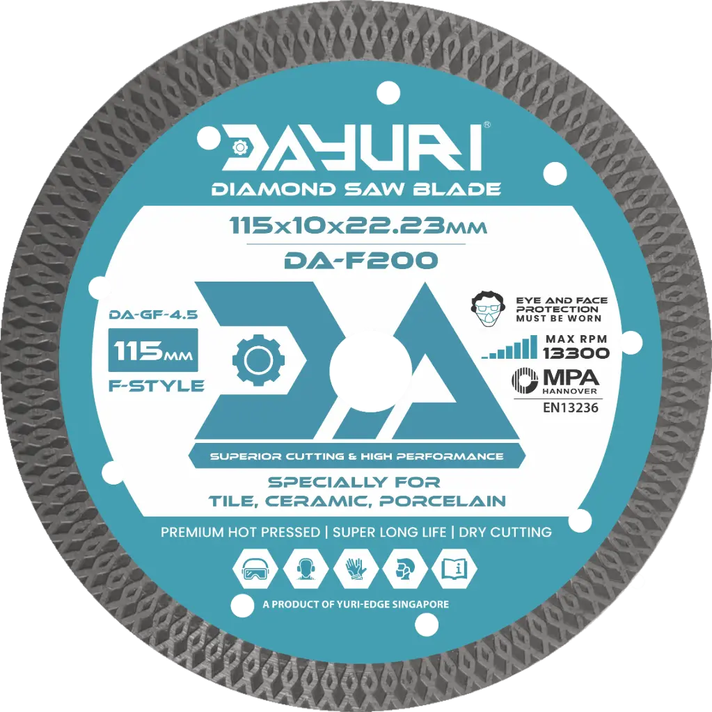 115X10X22.23MM F-STYLE DIAMOND SAW BLADE DA-F200