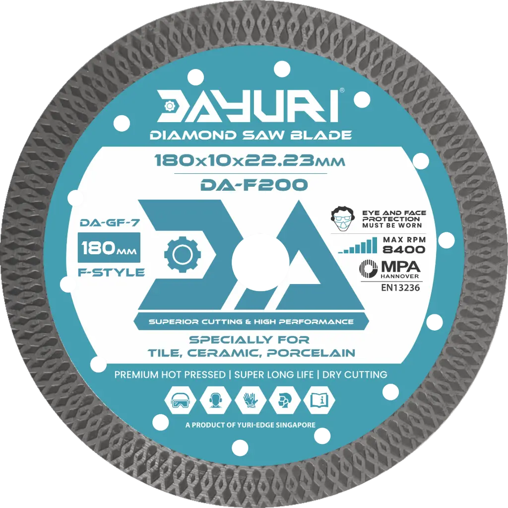 180X10X22.23MM F-STYLE DIAMOND SAW BLADE DA-F200