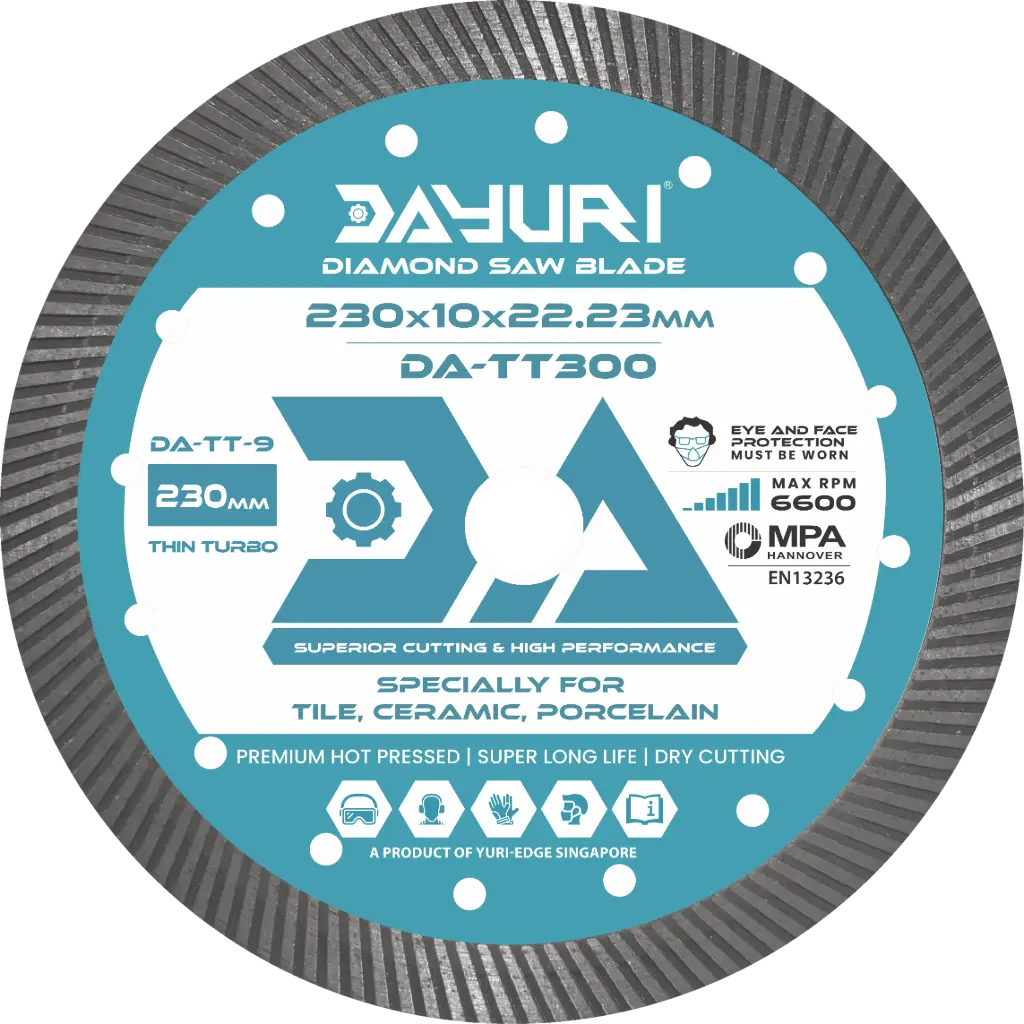 230X10X22.23MM THIN TURBO DIAMOND SAW BLADE DA-TT300