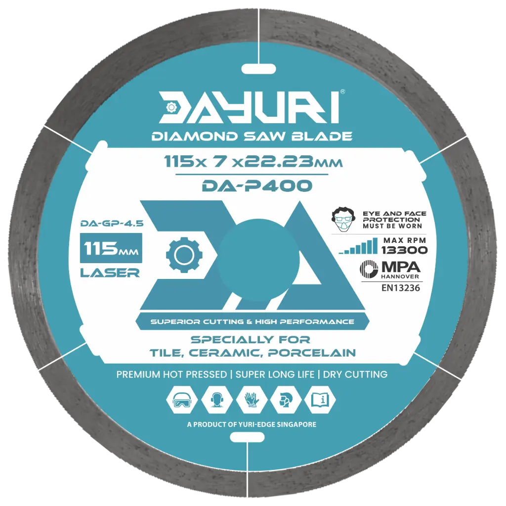 115X7X22.23MM LASER CUT DIAMOND SAW BLADE DA-P400
