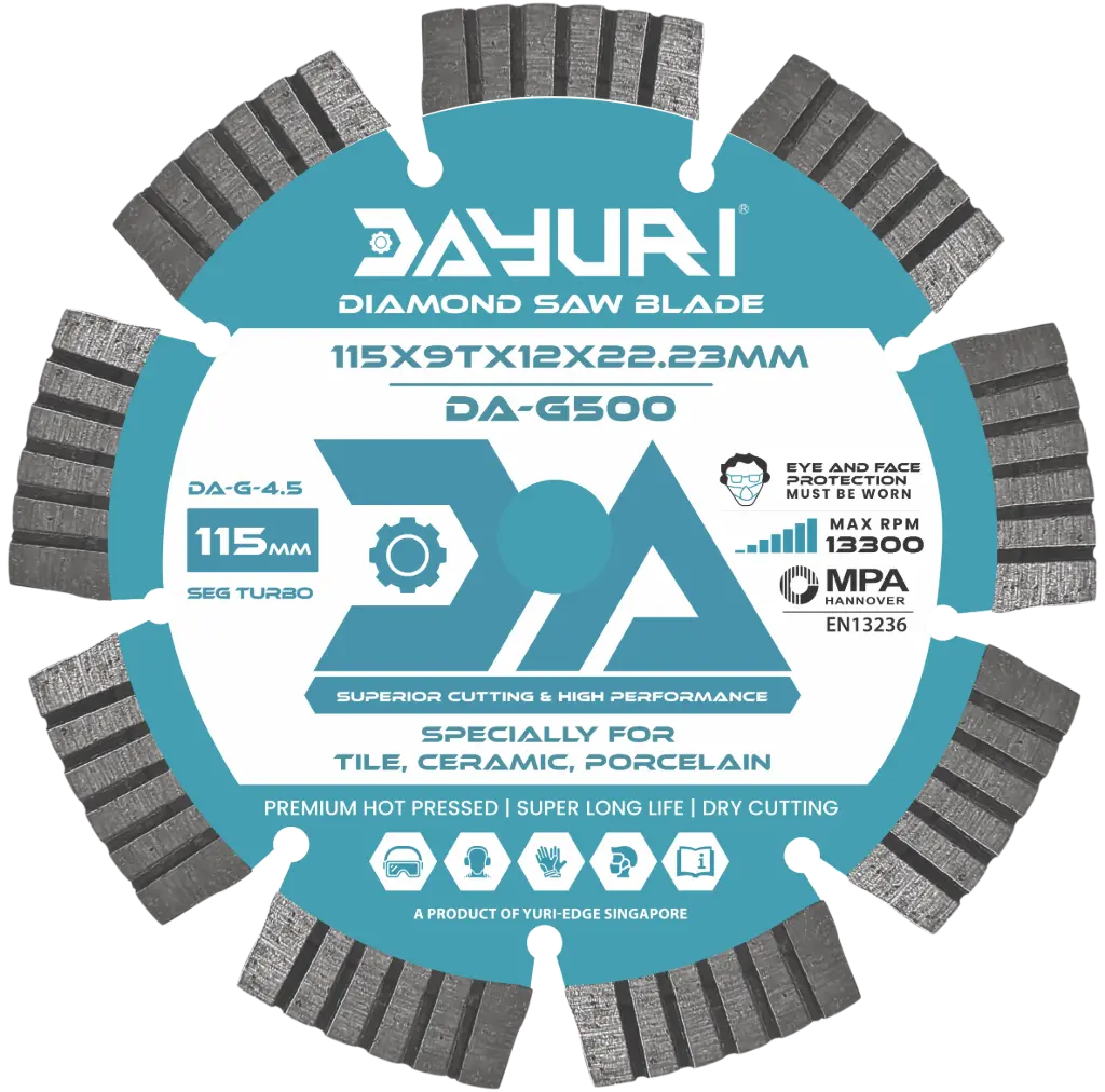 115X9TX12X22.23MM SEG-TURBO DIAMOND SAW BLADE DA-G500