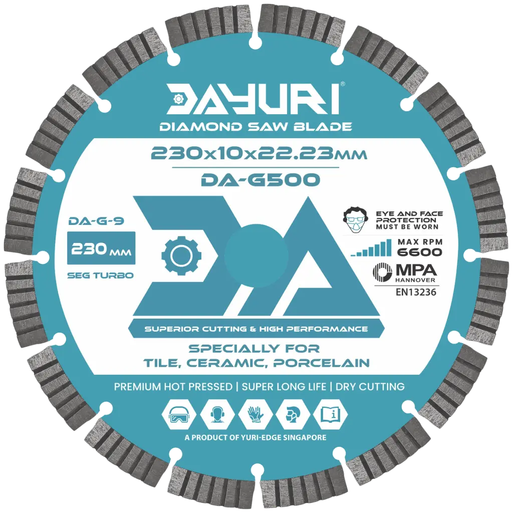 230X16TX12X22.23MM SEG-TURBO DIAMOND SAW BLADE DA-G500