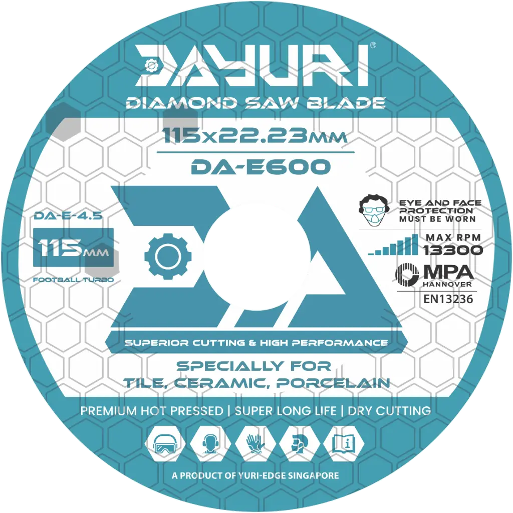 115X22.23MM FOOTBALL TURBO DIAMOND SAW BLADE DA-E600