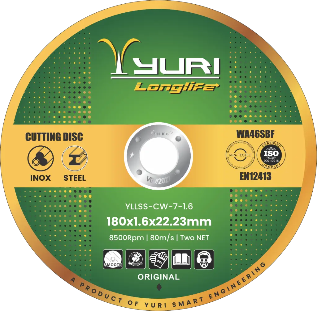 180X1.6X22.23MM ABRASIVE 2NET WITH PAPER CUTTING WHEEL 