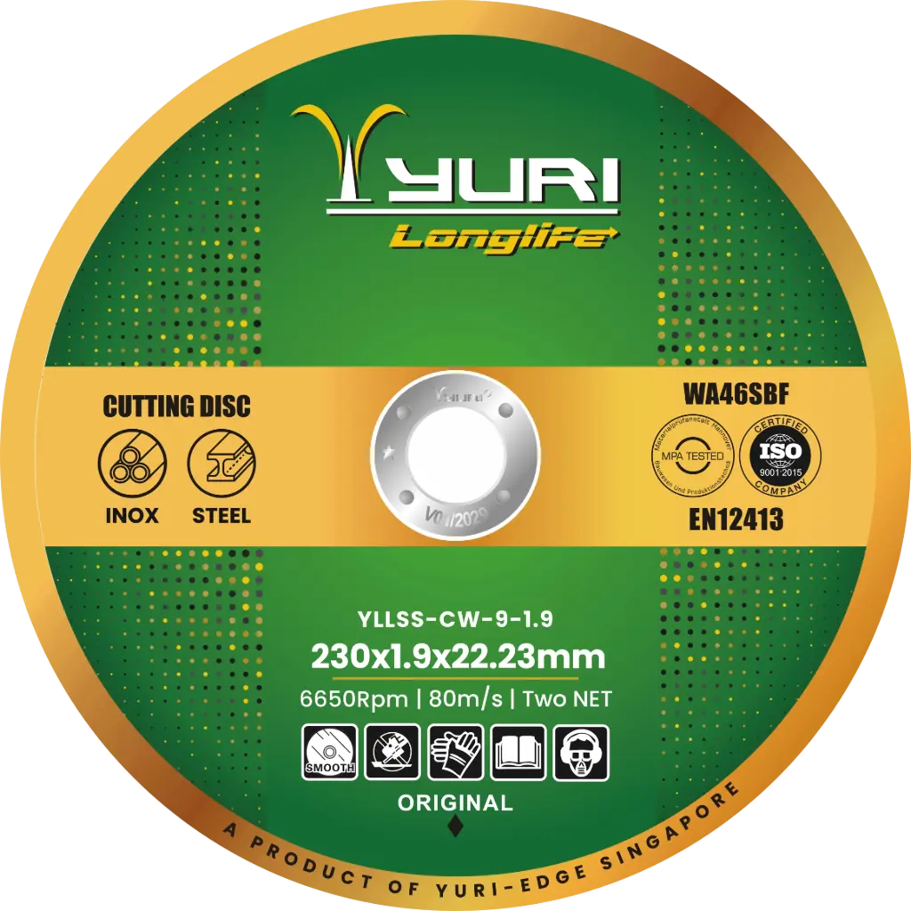 230X1.9X22.23MM ABRASIVE 2NET WITH PAPER CUTTING WHEEL 