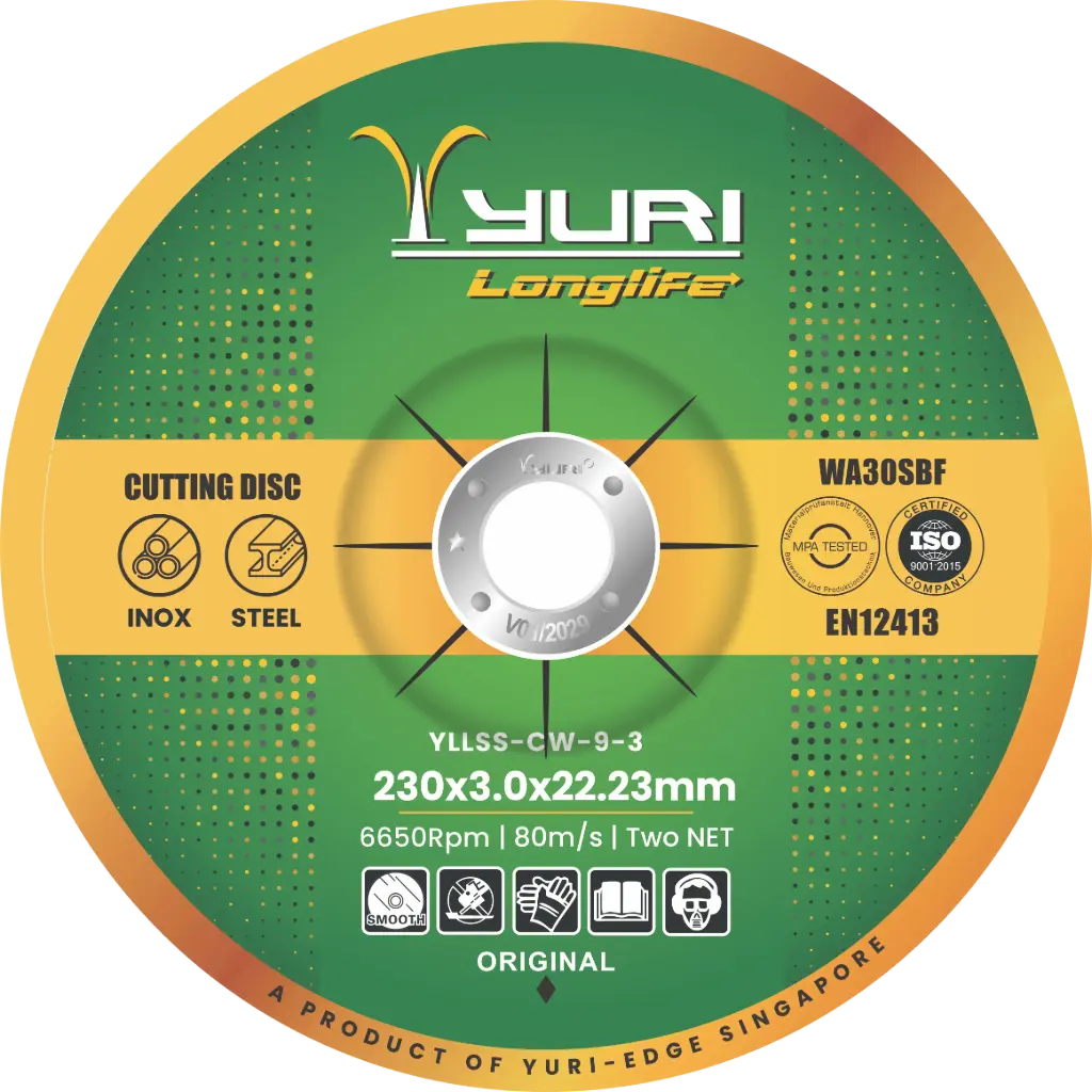230X3.0X22.23MM ABRASIVE 2NET WITH PAPER CUTTING WHEEL 