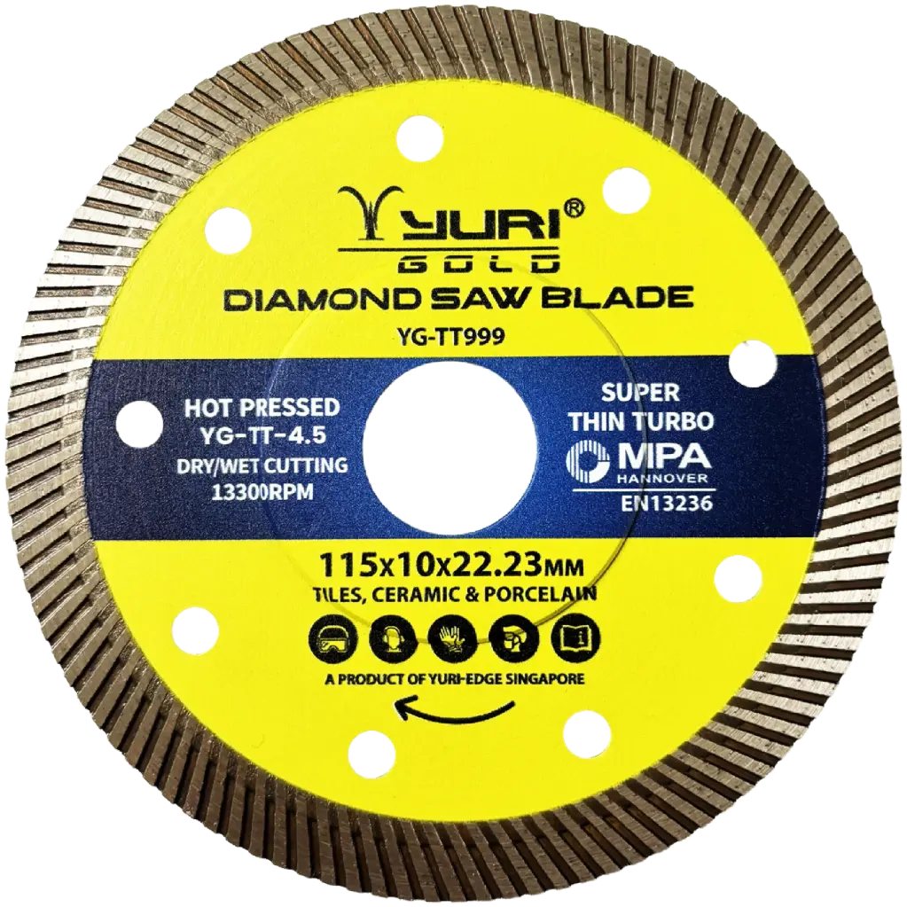 115X10X22.23MM THIN TURBO DIAMOND SAW BLADE YG-TT999