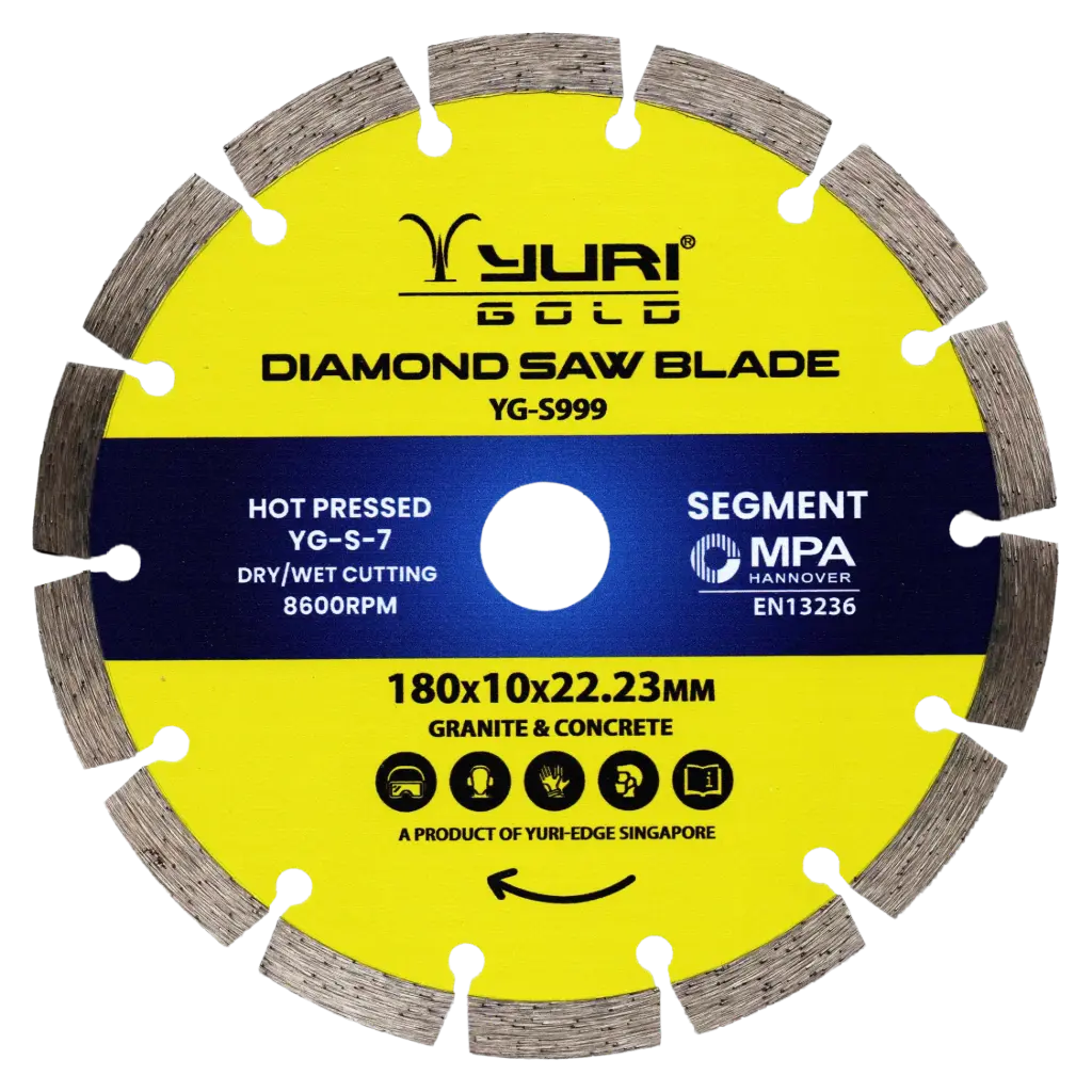180X10X22.23MM SEGMENT DIAMOND SAW BLADE YG-S999