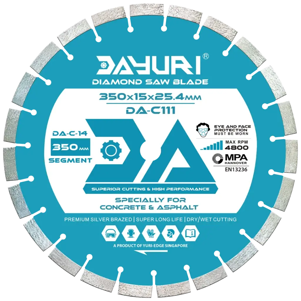 350X15X25.4MM SEGMENT DIAMOND SAW BLADE DA-C111