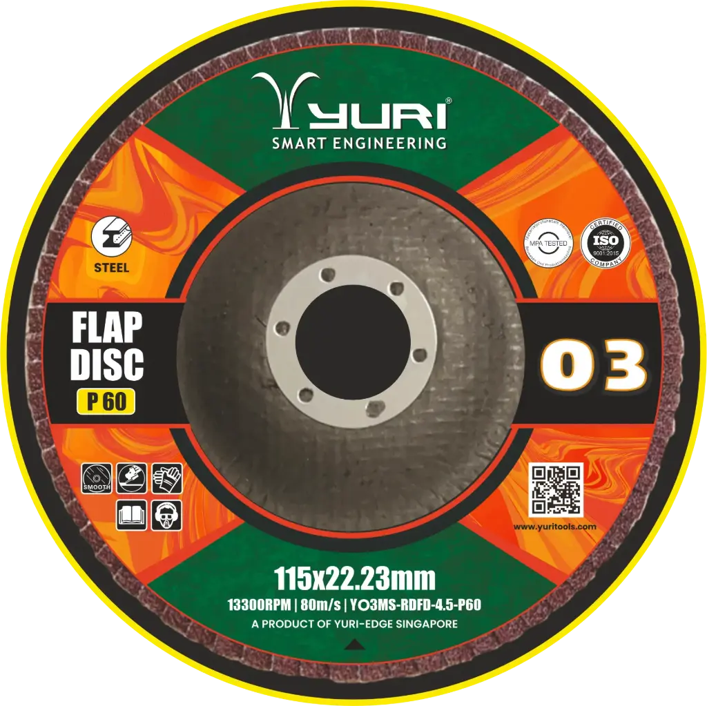 115X22.23MM P60 ABRASIVE FLAP DISC