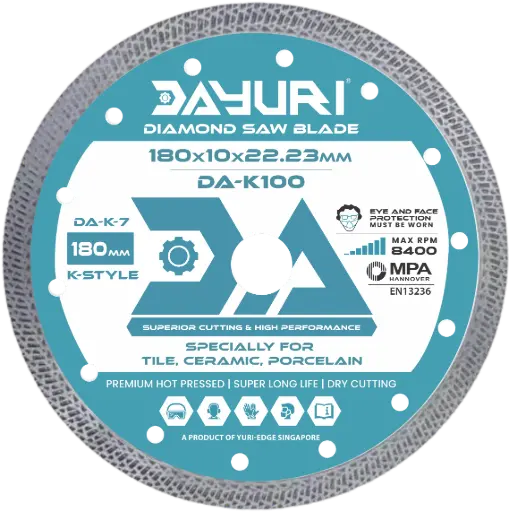 [DA-K-7] 180X10X22.23MM K-STYLE DIAMOND SAW BLADE DA-K100