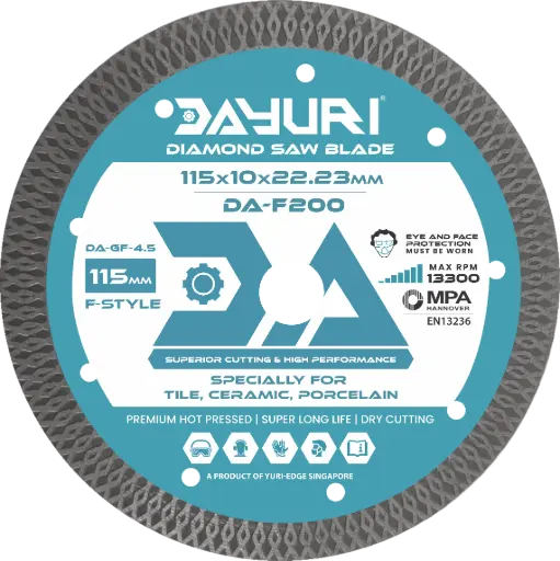 [DA-GF-4.5] 115X10X22.23MM F-STYLE DIAMOND SAW BLADE DA-F200