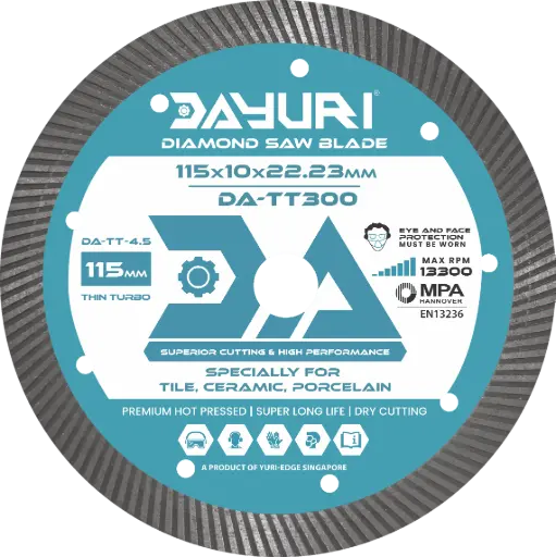 [DA-TT-4.5] 115X10X22.23MM THIN TURBO DIAMOND SAW BLADE DA-TT300