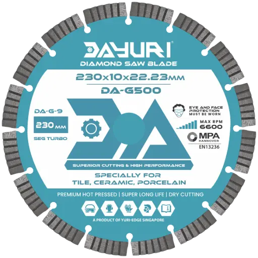 [DA-G-9] 230X16TX12X22.23MM SEG-TURBO DIAMOND SAW BLADE DA-G500