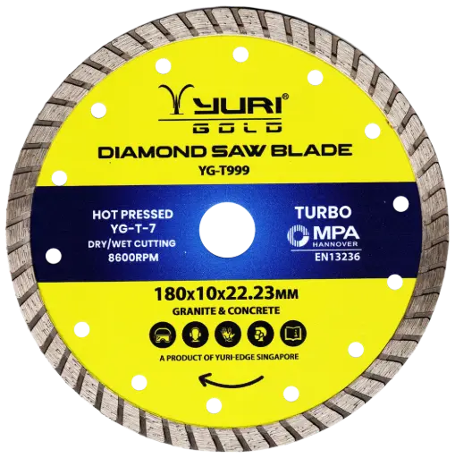 [YG-T-7] 180X10X22.23MM TURBO DIAMOND SAW BLADE YG-T999