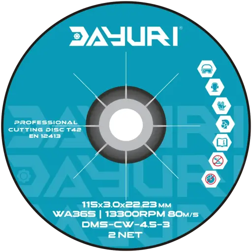 [DMS-CW-4.5-3] 115X3X22.23MM ABRASIVE CUTTING WHEEL