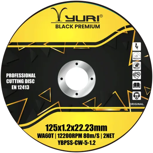 [YBPSS-CW-5-1.2] 125X1.2X22.23 MM ABRASIVE CUTTING WHEEL