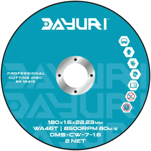 [DMS-CW-7-1.6] 180X1.6X22.23MM ABRASIVE CUTTING WHEEL