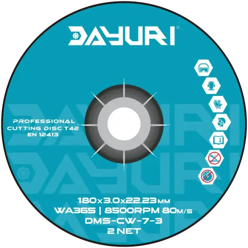 [DMS-CW-7-3] 180X3X22.23MM ABRASIVE CUTTING WHEEL