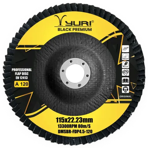 [DMSBR-FDP4.5-120] 115X22.23MM P120 ABRASIVE FLAP DISC
