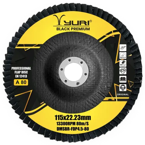 [DMSBR-FDP4.5-80] 115X22.23 MM P80 ABRASIVE FLAP DISC