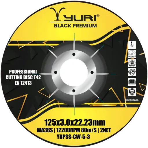 [YBPSS-CW-5-3] 125X3X22.23MM ABRASIVE CUTTING WHEEL