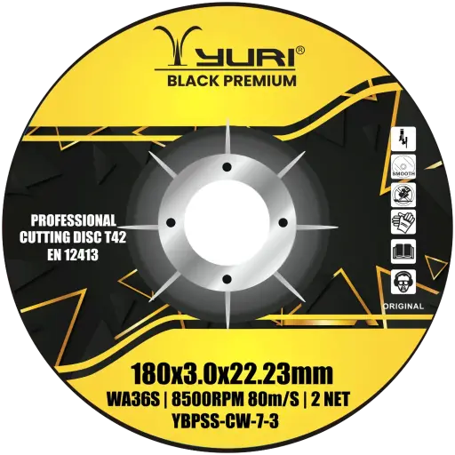 [YBPSS-CW-7-3] 180X3X22.23MM ABRASIVE CUTTING WHEEL