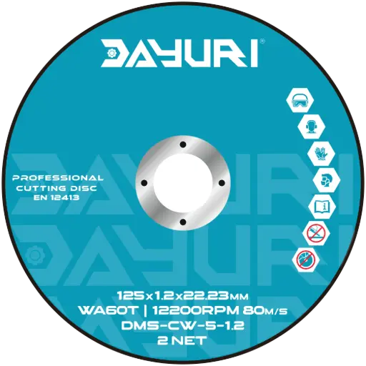 [DMS-CW-5-1.2] 125X1.2X22.23 MM ABRASIVE CUTTING WHEEL