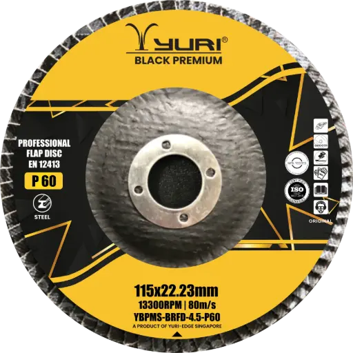 [YBPMS-BRFD4.5-P60] 115X22.23MM P60 ABRASIVE FLAP DISC